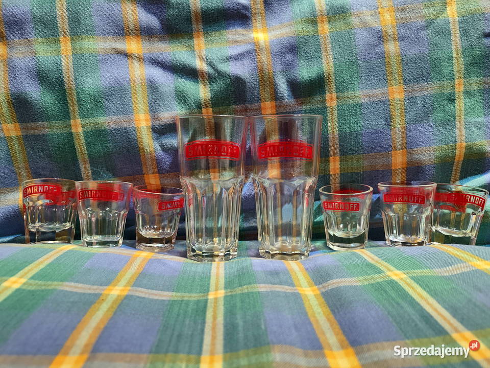 Vintage Kultowe kieliszki i szklanki Smirnoff z Lublin