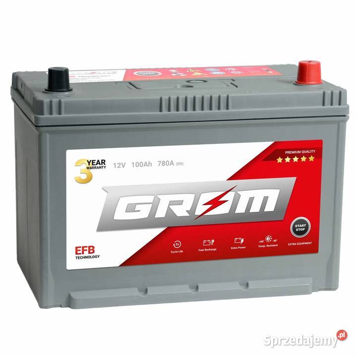 Akumulator GROM EFB START&STOP 100Ah 780A JAPAN Prawy Plus D Warszawa ...