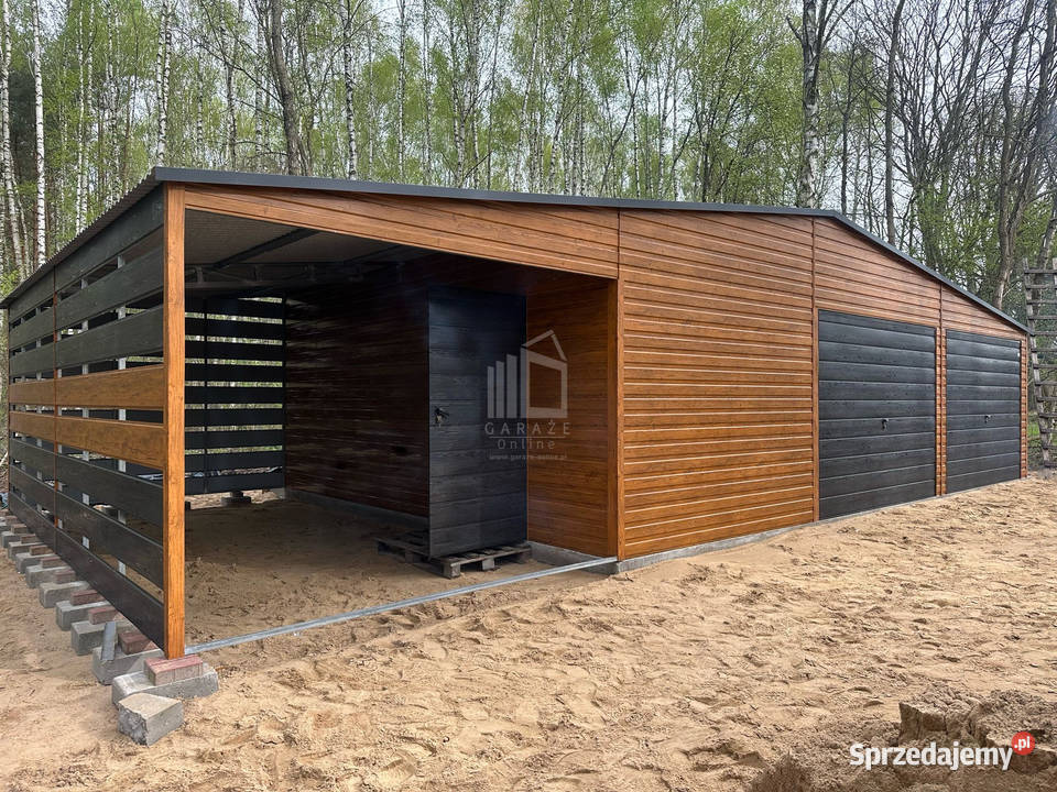 Garaż blaszany 105x6m wiata 45m 2x brama uchylna blacha Rybnik sprzedam
