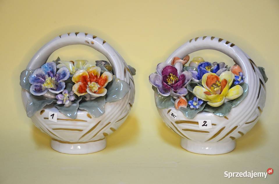 Roceram porcelana koszyk kwiatów nowe ok 15x14 Środa Wielkopolska