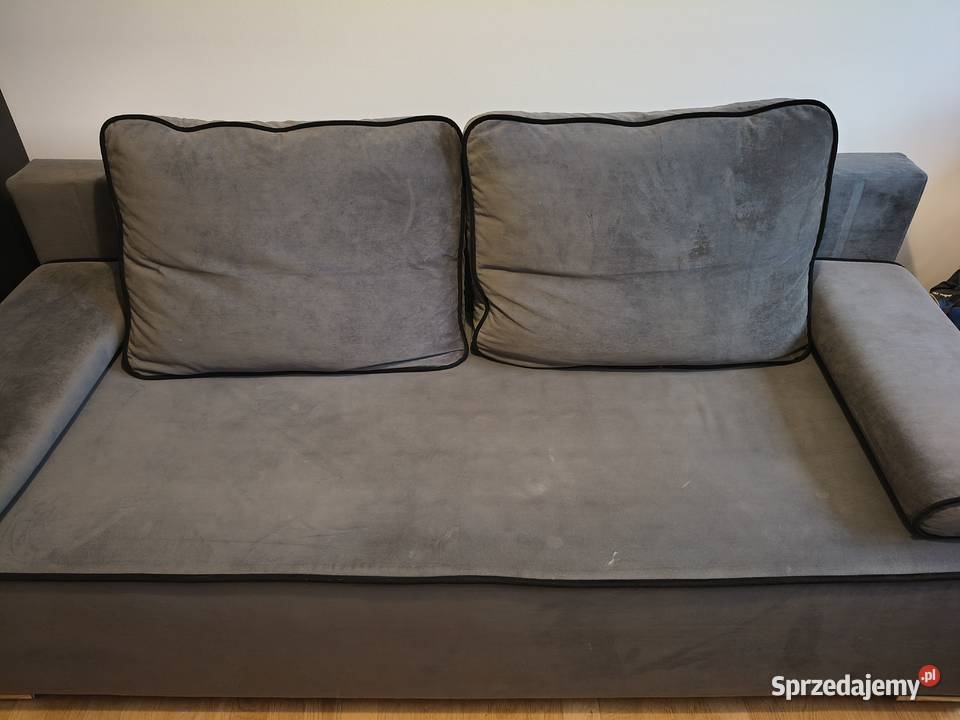 Kanapa szara rozkładana 200x90144 200cm