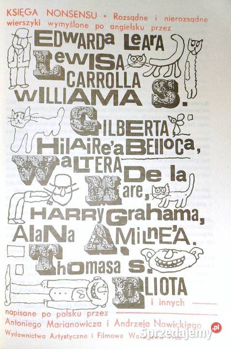 Księga nonsensu A Marianowicz A Nowicki Rok wydania 1986 Chełm