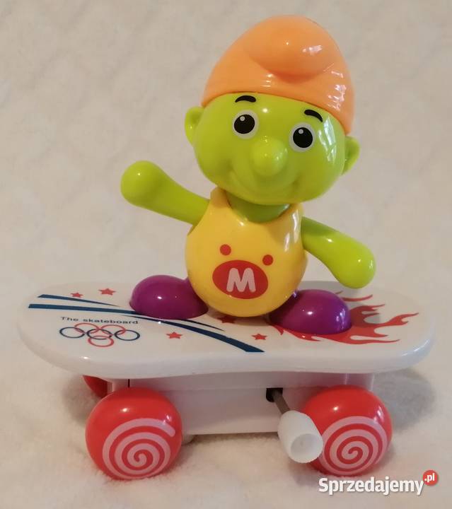 Smerfik na deskorolce nakręcany Zabawka Samochody i pojazdy