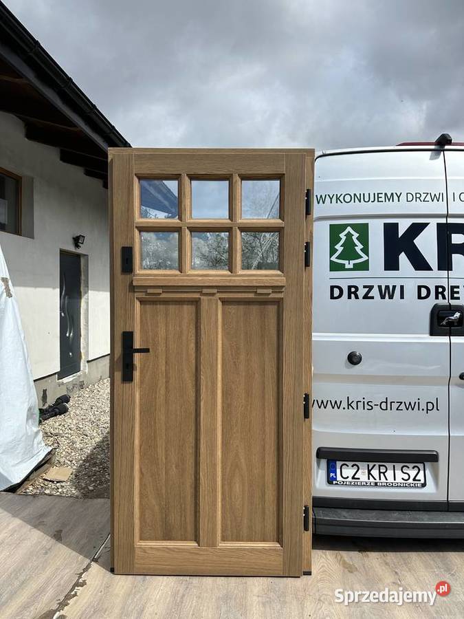 Drzwi zewnętrzne drewniane AMERYKAŃSKIE RĘKI kujawsko-pomorskie Grzybno