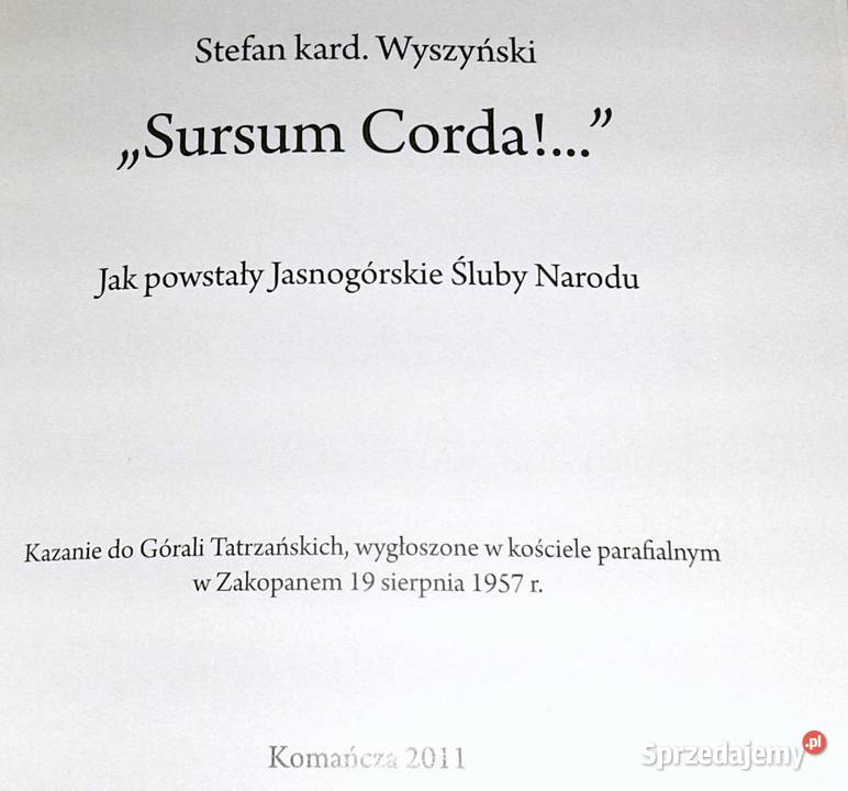 Sursum corda Stefan kard Wyszynski lubelskie Chełm