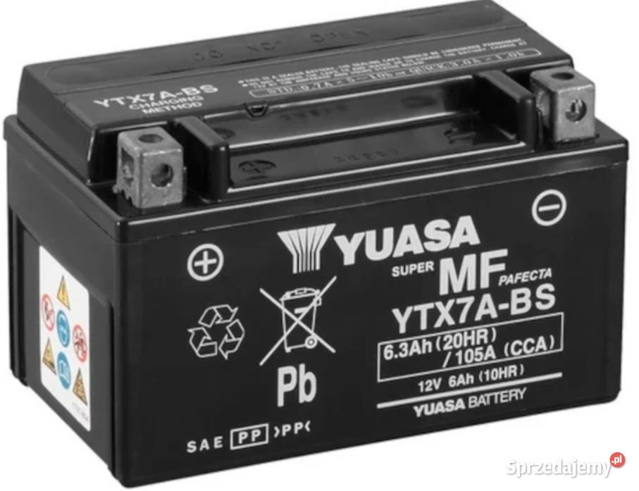 Akumulator motocyklowy YUASA YTX7ABS AGM 63Ah dolnośląskie Wałbrzych sprzedam