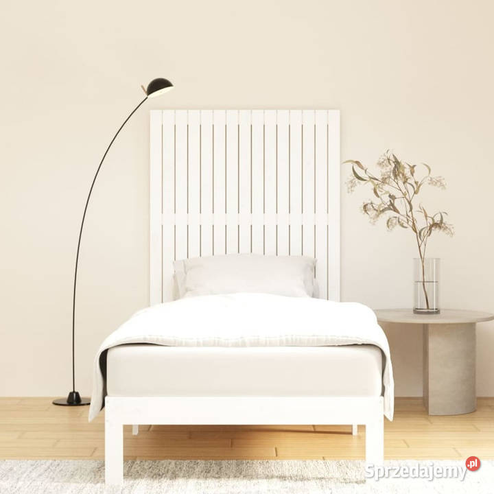 Wezgłowie łóżka białe 955x3x110 lite drewno Warszawa