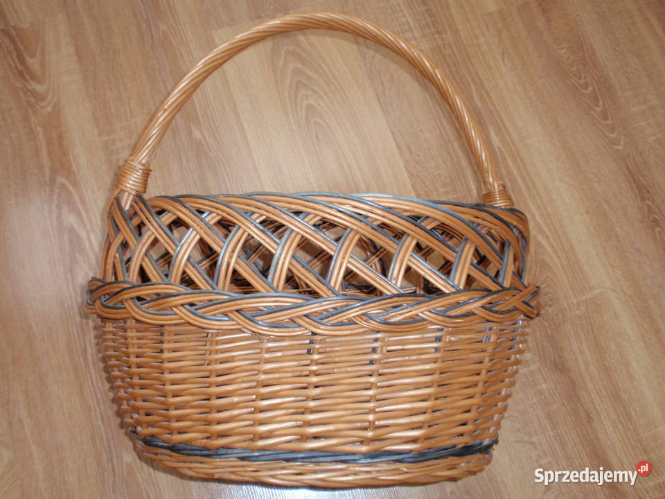 Kosz wiklinowy owalny duży idealny na grzyby Łódź sprzedam