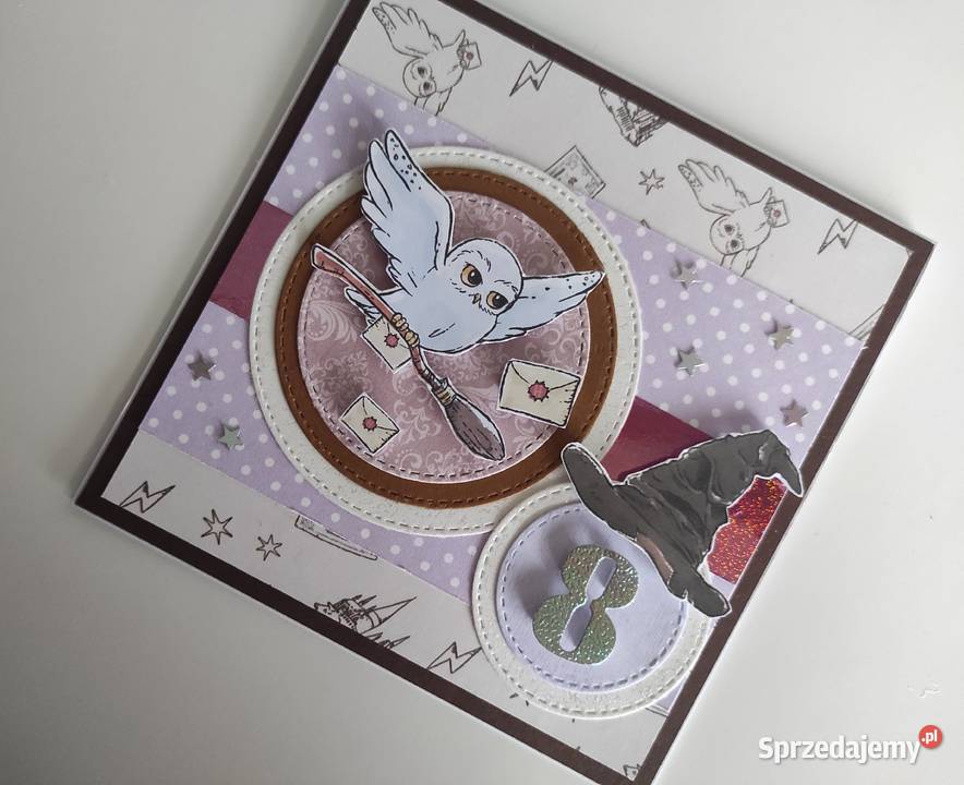 Kartka ręcznie robiona na urodziny Harry Potter Łódź sprzedam