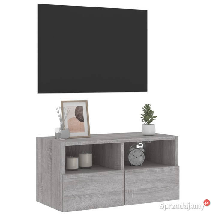 Ścienna szafka TV szary dąb sonoma 60x30x30