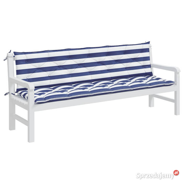 Poduszki na ławki ogrodowe 2 w pasy 200x50x7 Warszawa