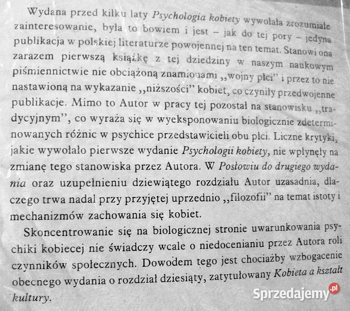 PSYCHOLOGIA KOBIETY POSPISZYL KRZYSZTOF Zielona Góra