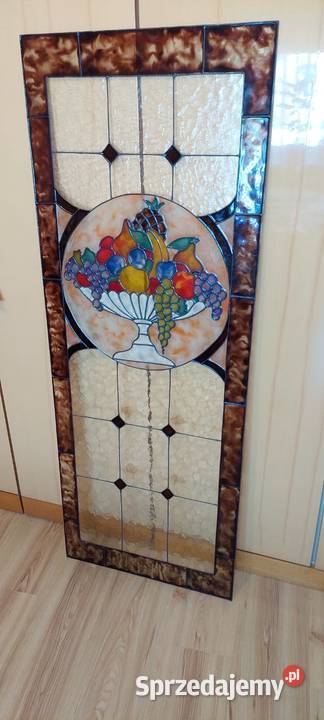 Witraż szklany 142 x 53 dolnośląskie Strzelin sprzedam