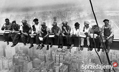 ROBOTNICY NA BELCE Fototapeta samoprzylepna odcienie szarości Wrocław