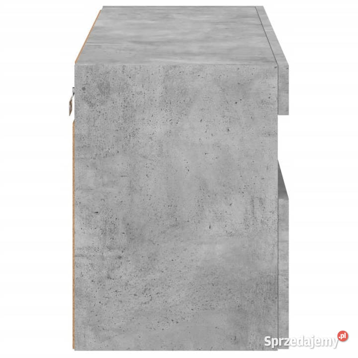 Ścienna szafka TV z LED szarość betonu 80x30x40 Warszawa sprzedam