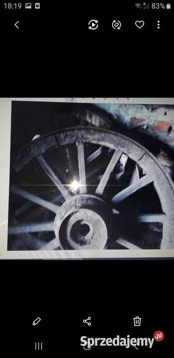 koło drewniane starego wozu 1m średnicy wielkopolskie Gostyń sprzedam
