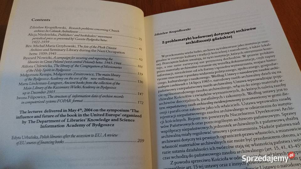 Z dziejów archiwów książek i bibliotek na Książki naukowe i popularnonaukowe sprzedam