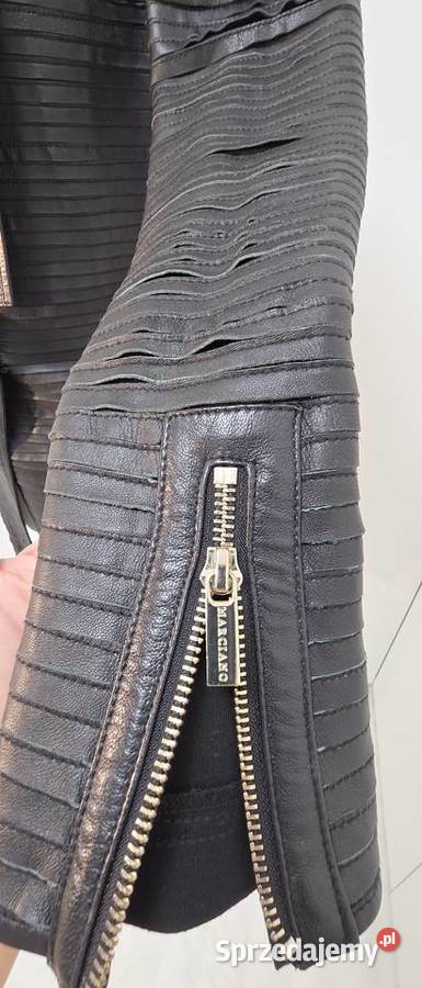 GUESS Mięciutka skórzana kurtka Czarny Regular Bielsko-Biała sprzedam