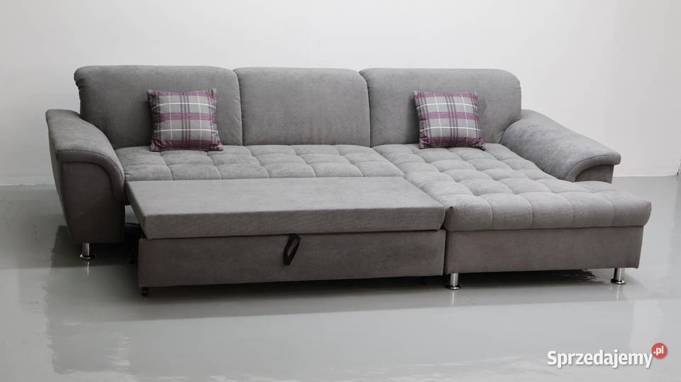 THB NOWY NOWOCZESNY NAROŻNIK funkcja spania 282cm Narożniki wielkopolskie Poznań