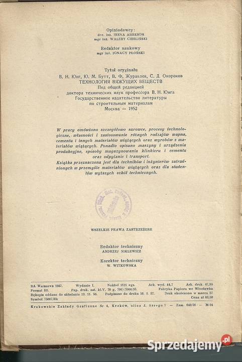 Technologia materiałów wiążących Łódź