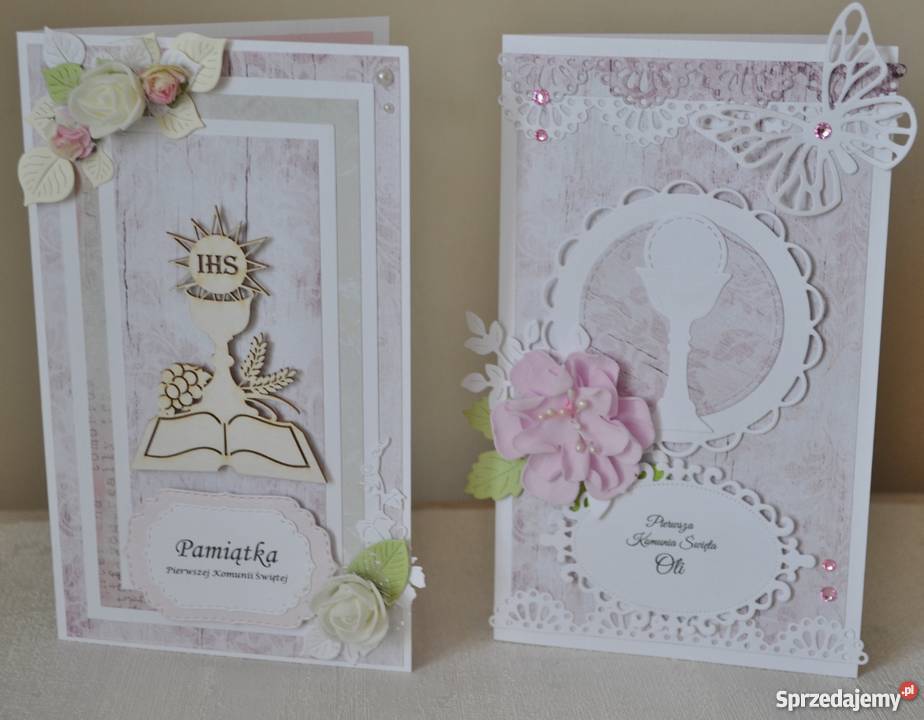 Kartka na Pierwszą Komunię Świętą ręcznie Słupsk