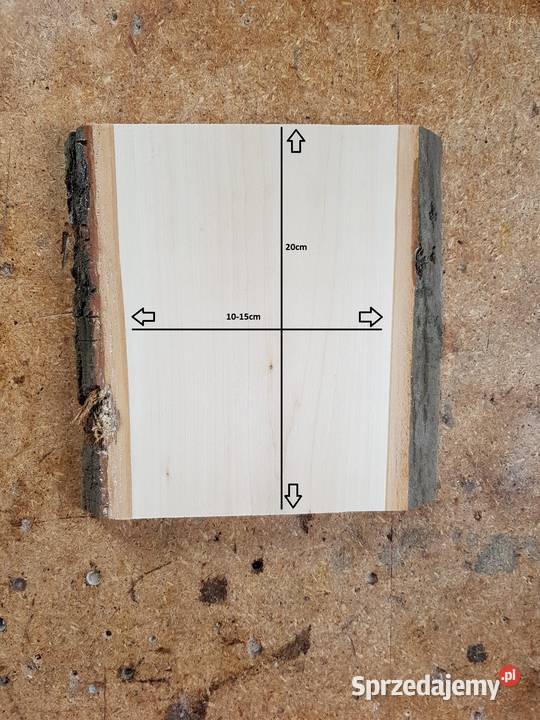 Deska lipowa z korą 20x125x25 rzeźba ikony