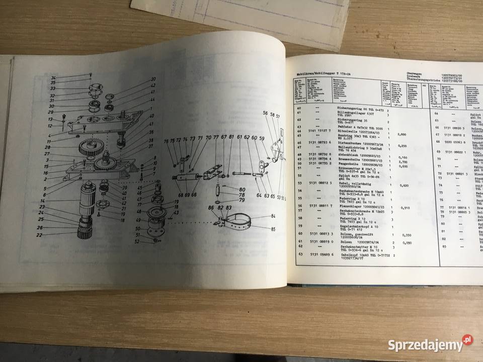 Ersatzteilkatalog Mobilkran Mobilbagger T1742A Łęczyca