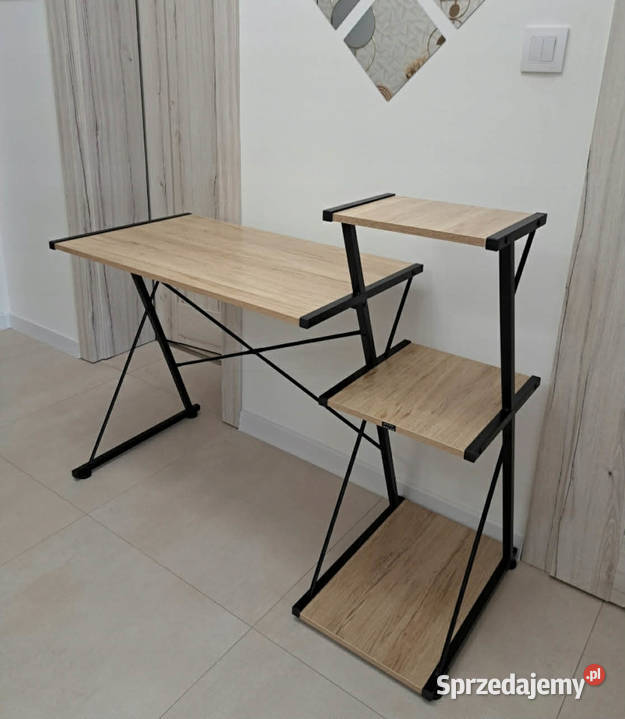 Biurko komputerowe loft z półkami 116 składane Warszawa