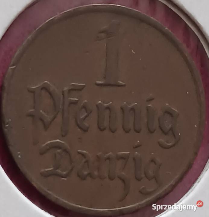1 Fenig Wolne Miasto Gdańsk 1929 r 1 najniższy Konin