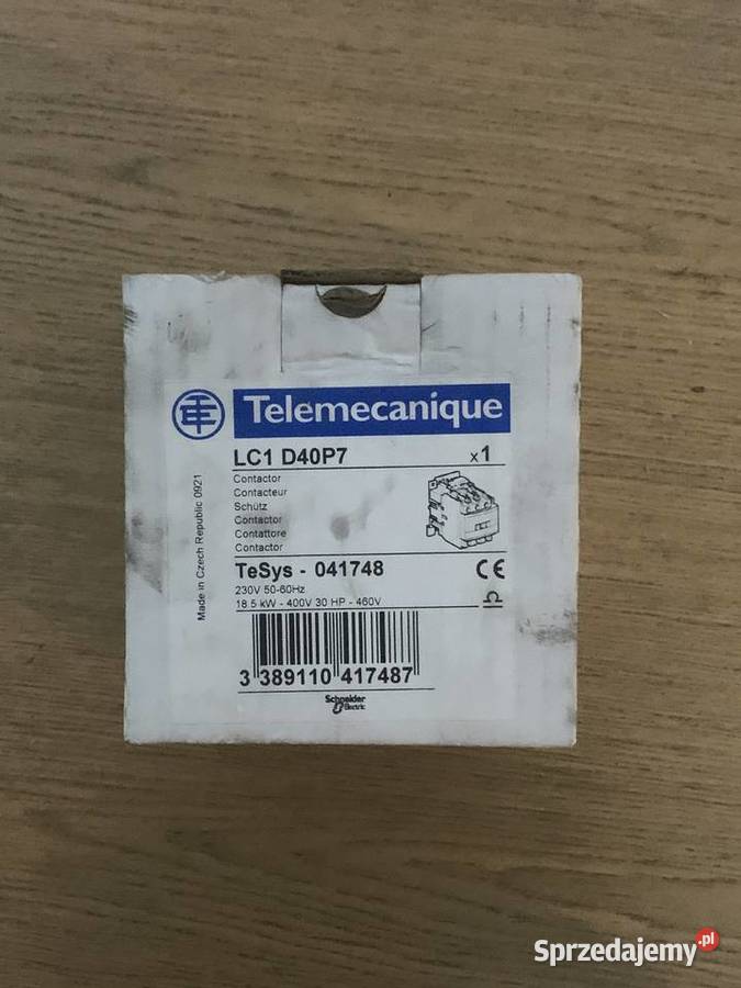 Stycznik LC1D40P7 3bieg3NO 40A w AC3 185kW cewka Pozostałe Pozostałe wielkopolskie sprzedam