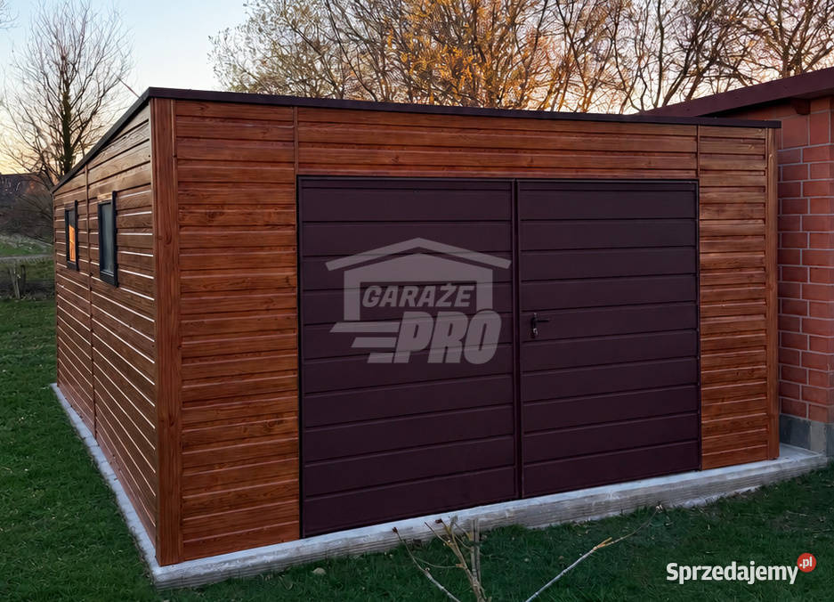 Garaz blaszany 45x6 m brama dwuskrzydłowa 2x Legnica