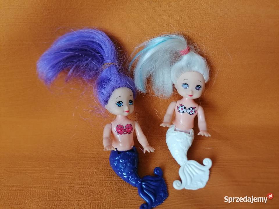 Dwie laleczki Chelsea syrenki biała i fioletowa łódzkie Łódź