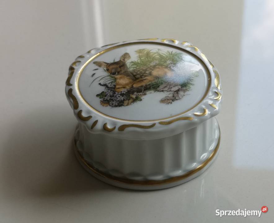 Puzderko z jelonkiem porcelana Bawaria Toruń