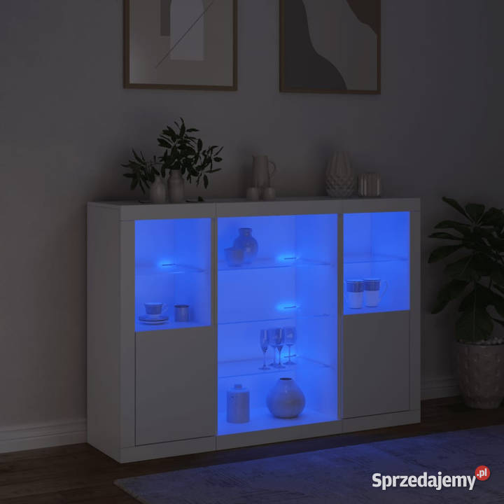 Szafki z oświetleniem LED 3 białe WM3209128
