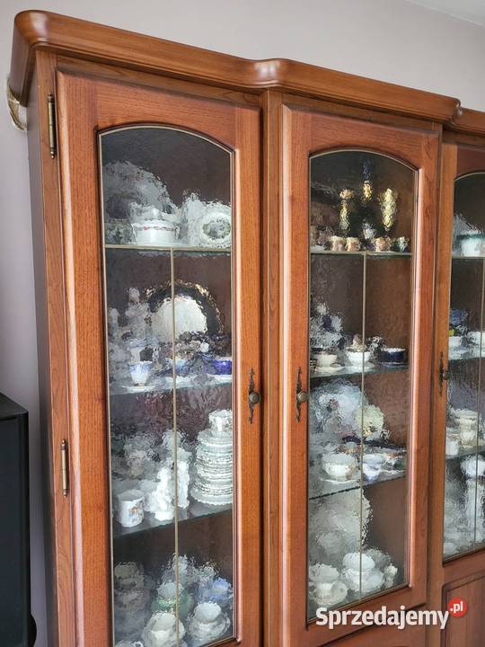 BRW BAWARIA duża witryna i narożnik orzech Gdańsk