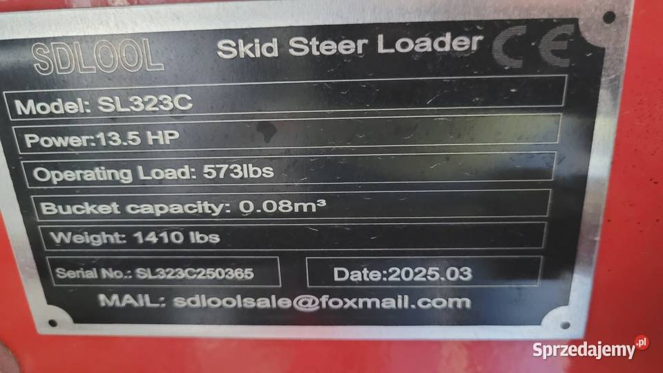 2025 r SDLOOL SL323C Ładowarka mini o sterowaniu podkarpackie Zaklików