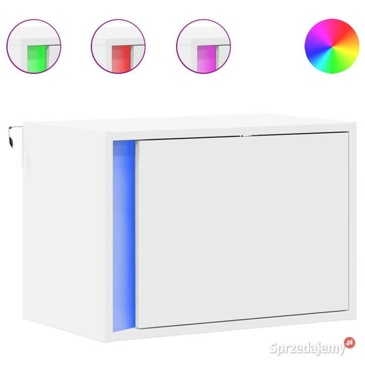 Wiszące szafki nocne z LED 2 białe WM852090 Nocne Warszawa