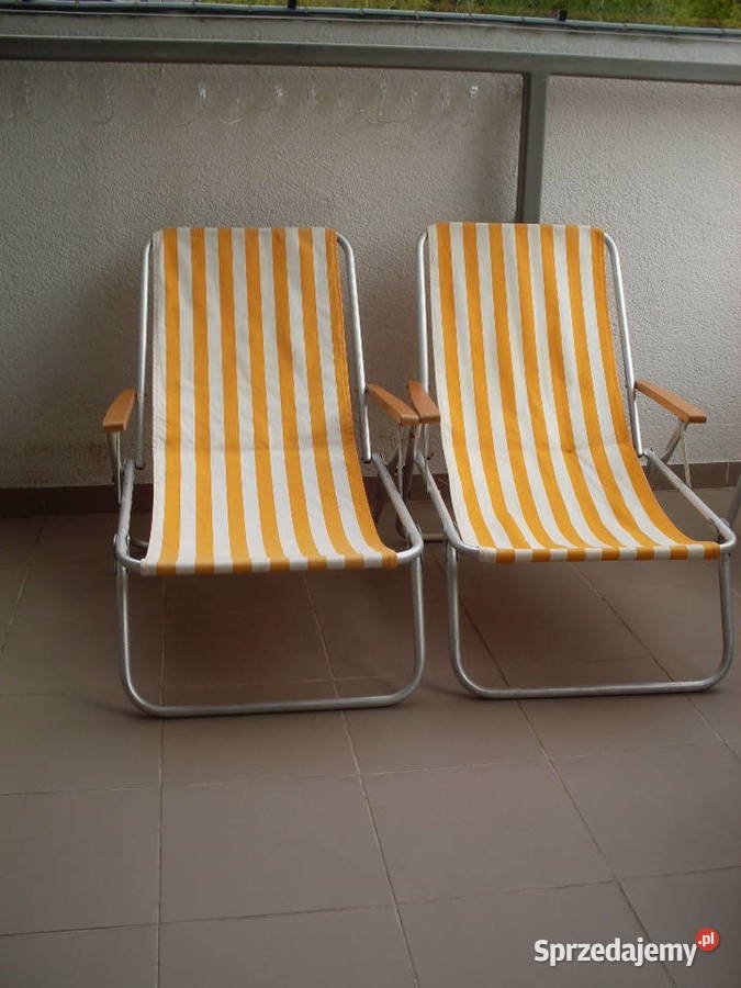 Leżak plażowy aluminiowy żółty wielkopolskie Poznań sprzedam