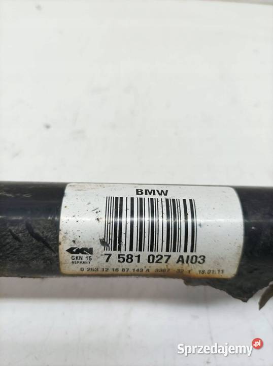 PÓŁOŚ LEWY TYŁ 20 D 7581027 Bmw Seria 5 VI 2010 Rok produkcji 2011 sprzedam