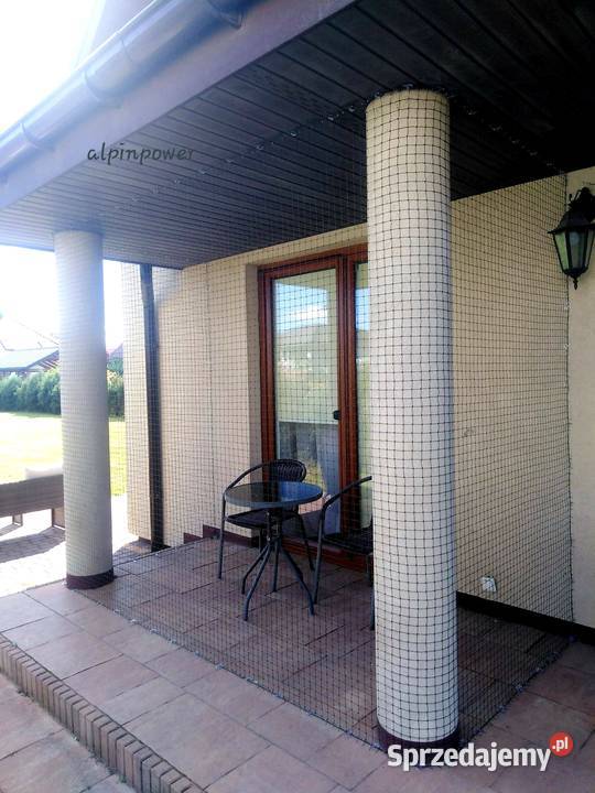 Siatka na balkon kota montaż BEZINWAZYJNY Warszawa