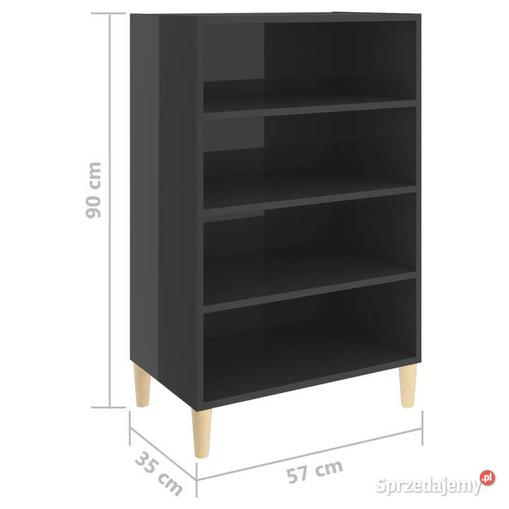 Szafka na wysoki połysk szara 57x35x90 WM806129 Warszawa
