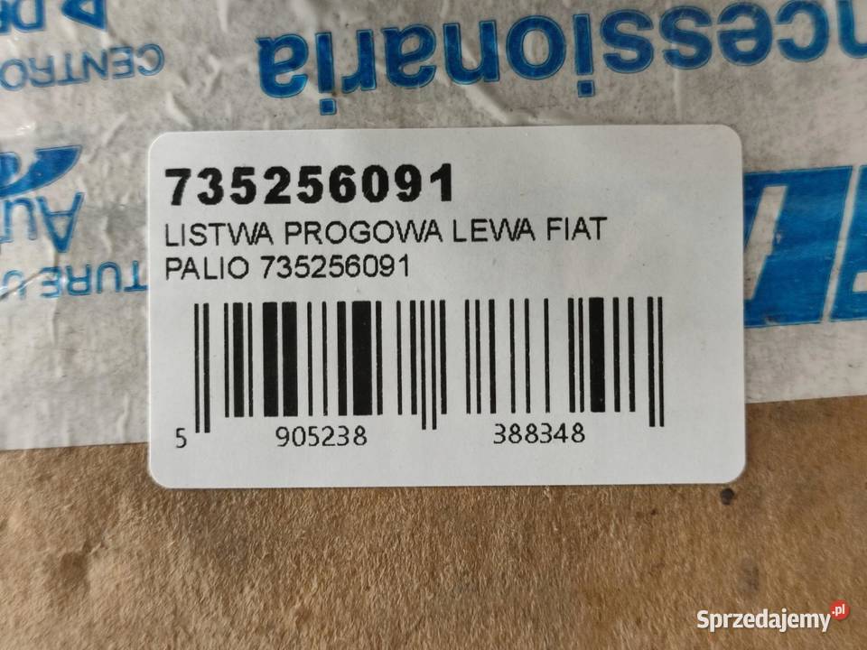 LISTWA PROGOWA LEWA FIAT PALIO 19972002 NOWA sprzedam