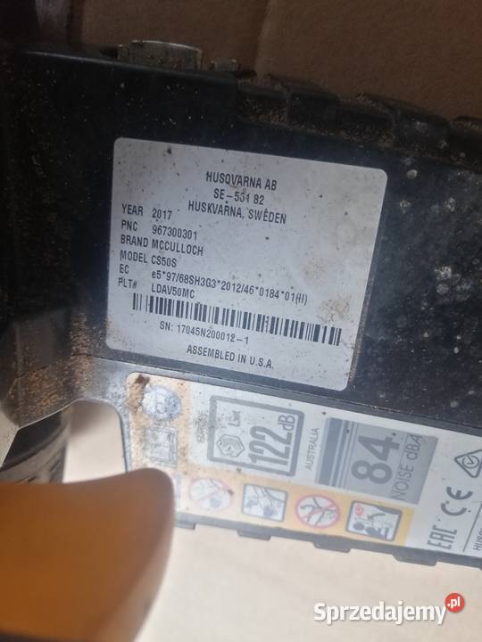 Piła spalinowa MCCULLOCH CS50S Pułtusk