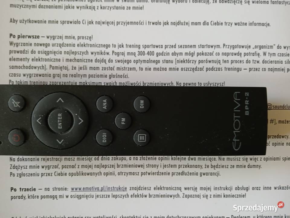 Przedwzmacniacz Emotiva BasX Pt1 i końcówka mocy Ciechocinek