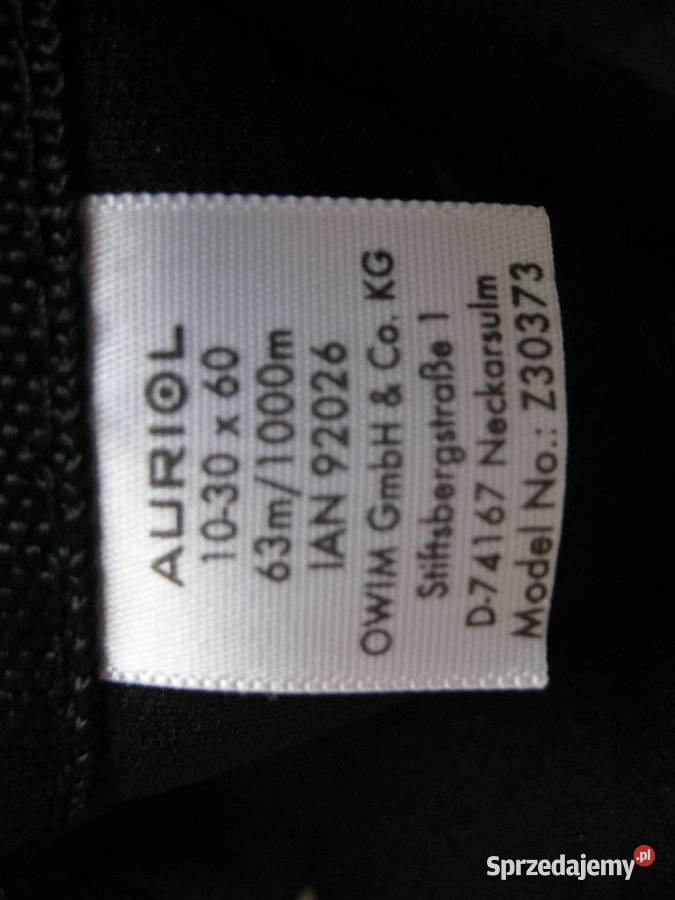 Lornetka Auriol komplet nowa 1030 x 60 Siedlce