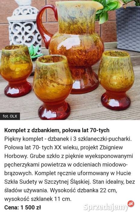 PROJ Z HORBOWY Komplet z dzbankiem połowa lat Pabianice sprzedam