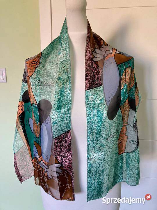Unikatowa kolorowa apaszka chusta Picasso Dodatki podkarpackie sprzedam