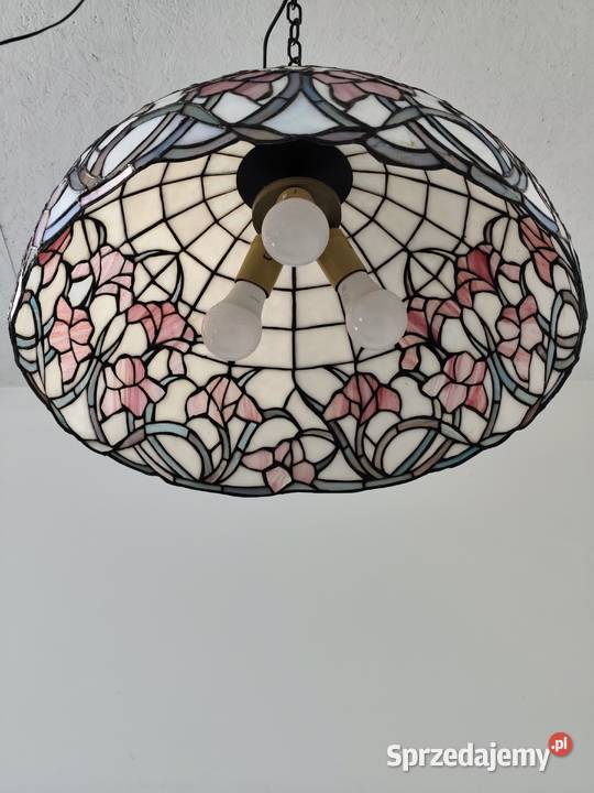Duża Lampa Wisząca w Stylu Tiffany Witraż 50 Poddębice