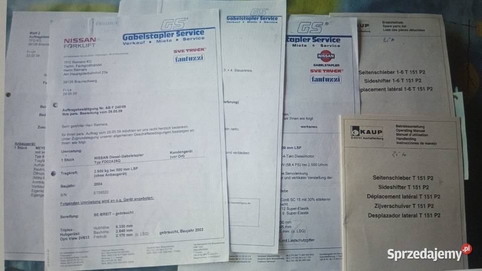 Wózek widłowy Nissan fd02a25q udziw 2500T wys