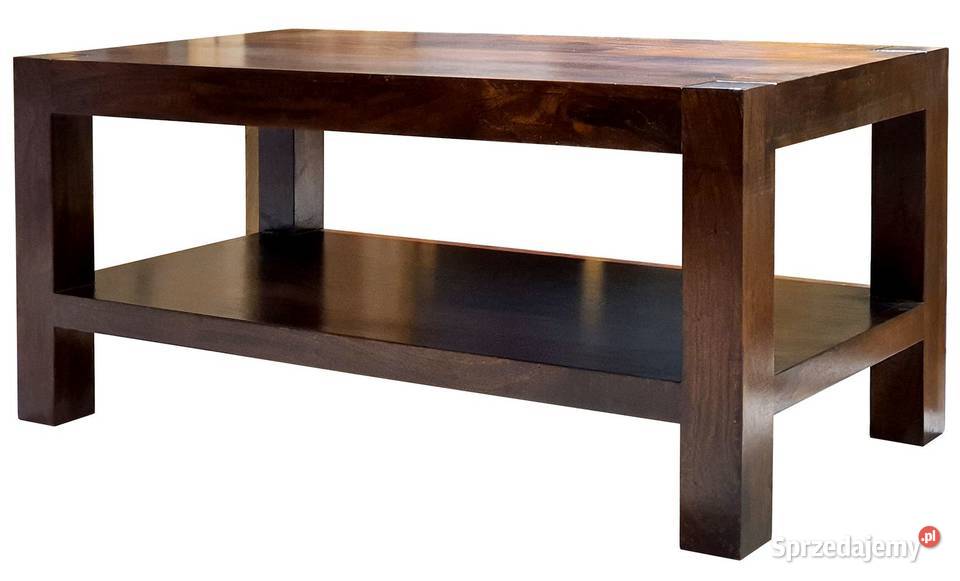 Brązowy drewniany stolik ława kawowa 120x60 Lublin